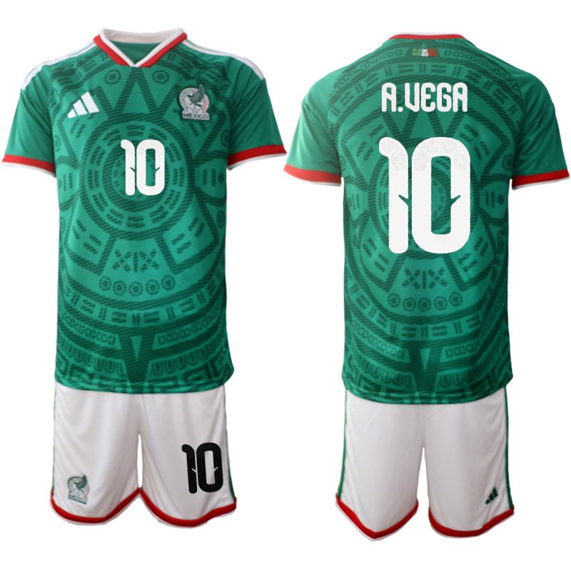 Men 2026 World Cup National Team Mexico home green #10 Soccer Jersey
